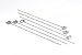 Outset QS80 Stainless-Steel Barbecue Skewers, Set of 6