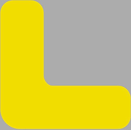 EZ Stripe DSEZ-CR6-Y-KIT Rounded Corners Indispensable Marking Tools, 6" x 6" x 2", Yellow (Pack of 50)