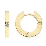 14k Yellow Gold Diamond Hinged Earrings (G-I/SI1, .08 ct tw.)