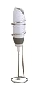 BonJour Caf&eacute; Latte Frother, Battery Powered, White/ Gray