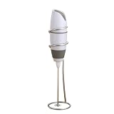 BonJour Café Latte Frother, Battery Powered, White/ Gray