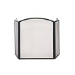 UniFlame 3 Fold Black Wrought Iron Arch Top Medium Screen