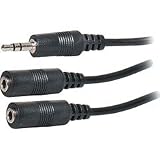 One 3.5mm Plugs to Two 3.5mm Jacks Y-adapter