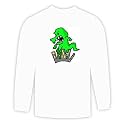 Long Sleeve T-shirt with dinosaur, city, godzilla, monster, anger