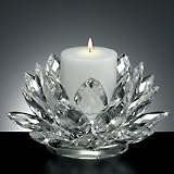 Godinger Lotus Pillar Holder w/ Candle