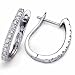 14kt White Gold Amiable Diamond Hoop Earrings
