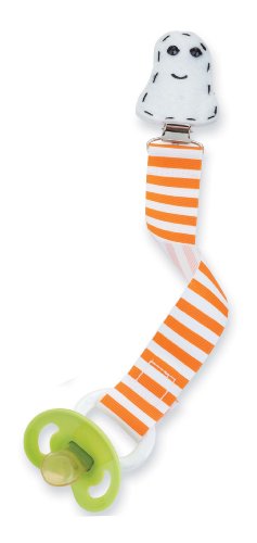 Mud Pie Halloween Pacifier Clips, Ghost