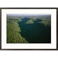 An aerial shows the geography of the Cumberland Plateau Scenic Framed Art Poster Print by Stephen Alvarez, 29x21