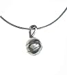 Sterling Silver Sports Themes Basketball Pendant with Snake Chain