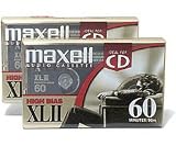 Maxell XL-II C60 Blank Audio Cassette Tape (2 pack)