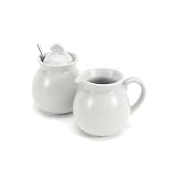 Chantal 10-Ounce Semi-Gloss Sugar and Creamer, White
