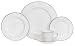 Royal Doulton Simply Platinum 45-Piece Dinnerware Set, Service for 8