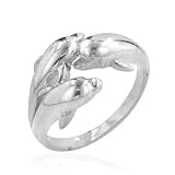 Sterling Silver Dolphin Ring, Size 6.5