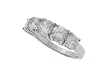 Sterling Silver 5 Round Cut CZ Elegant Ring