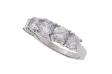 Sterling Silver 5 Round Cut CZ Elegant Ring