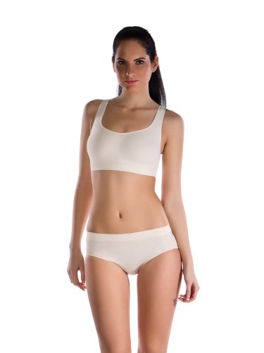 bellycloud Damen Unterhemd  figurformendes Bustier, Gr. 40/42 (L), Elfenbein (champagner) Preisvergleich