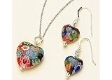 Signature Glass Heart Set STERLING SILVER