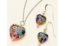 Signature Glass Heart Set STERLING SILVER