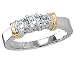 14Kt Two-Tone 1/2 ctw. Round Cut Three-Stone Diamond Ring - (I-J;I1-I2)