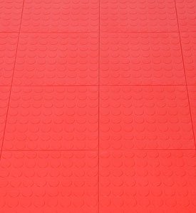 Garage Floor Tiles - Coin Pattern - Blue