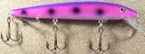 JLVLures JLV Shallow Suspending Minnow Blueberry Spot : Husky Stickbait Lures Saltwater Freshwater Jerk Bass Smallmouth Steelhead Pike Muskie Salmon Trout Snook Striper Perch Whiper Snook Speckled Trevally, Mid- Depth Trolling Casting Hook Treble