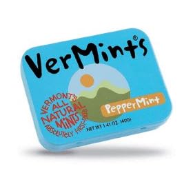 VerMints All Natural, Organic PepperMint Mints, 6/1.4-oz Tins