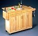 Kitchen & Housewares : Wood Top Natural Kitchen Cart with Breakfast Bar