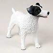 Jack Russell Rough Coat Black White Dog Figurine