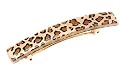 France Luxe 6cm Small Rectangle Barrette - Wild Cat