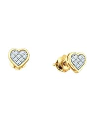 0.33CTW DIAMOND LADIES HEART EARRINGS