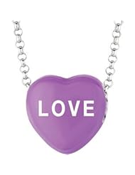 Sweethearts Enamel "Love" Heart on 16" Necklace Pendant with Gift Box
