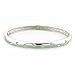 Sterling Silver Designer Bangle Bracelet is Sprinkled with Simulated Diamond CZ