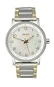 DKNY Two-Tone Stainless Steel Bracelet White Mother-of-Pearl Dial Women's Watch #NY4753