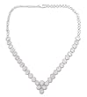 Moonstone necklace, 'Cascading Light' 1" W 16" L