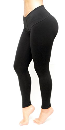 Bon Bon Up Women's Leggings With Internal Body Shaper -Butt Lifter-Medium-Black