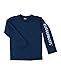 RuggedButts Baby/Toddler Boys Navy Long Sleeve UPF 50+ Sun Protective Rash Guard Surf Swim Shirt - 18-24m