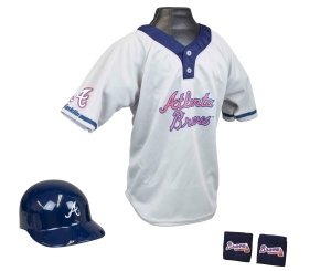 Atlanta Braves Baseball Helmet and Jersey Set