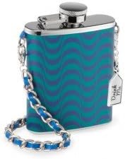 New! Adorable Mini Drinking Flask-3 fl. oz-Blue Wave