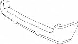 04-05 CHRYSLER PACIFICA REAR BUMPER MOLDING LH (DRIVER SIDE) SUV, Chrome (2004 04 2005 05) C763704 4857781AA