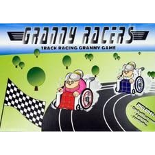 racing GRANNY RACERS in wheelchairs with race track by Jumping Banana