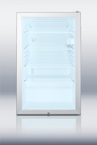 Built In Refrigerators:Summit Stainless Steel Full Refrigerator Built In Refrigerator SCR450LBI Images