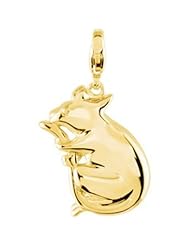 14K Yellow Gold Mouse Charm