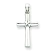 14k White Gold Cross Pendant