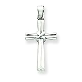 14k White Gold Cross Pendant