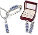 Jewelry : Tanzanite Earring, Ring, & Pendant Boxed Gemstone Set