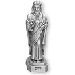 Fine Pewter Sacred Heart 3.5-inch Statue and Prayer Card