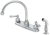 Price Pfister 8H685SS Savannah Double-Handle Centerset Kitchen Faucet with Side Sprayer, Stainless Steel