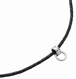Fossil Damen-Charm Collier Leder schwarz 80 cm JF86697040