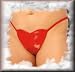 Sexy y2Diva Red Patent Heart G-String in Queen Plus Size