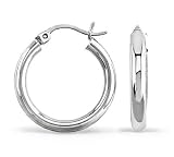 14k White Gold or Yellow Gold Hoop Earring